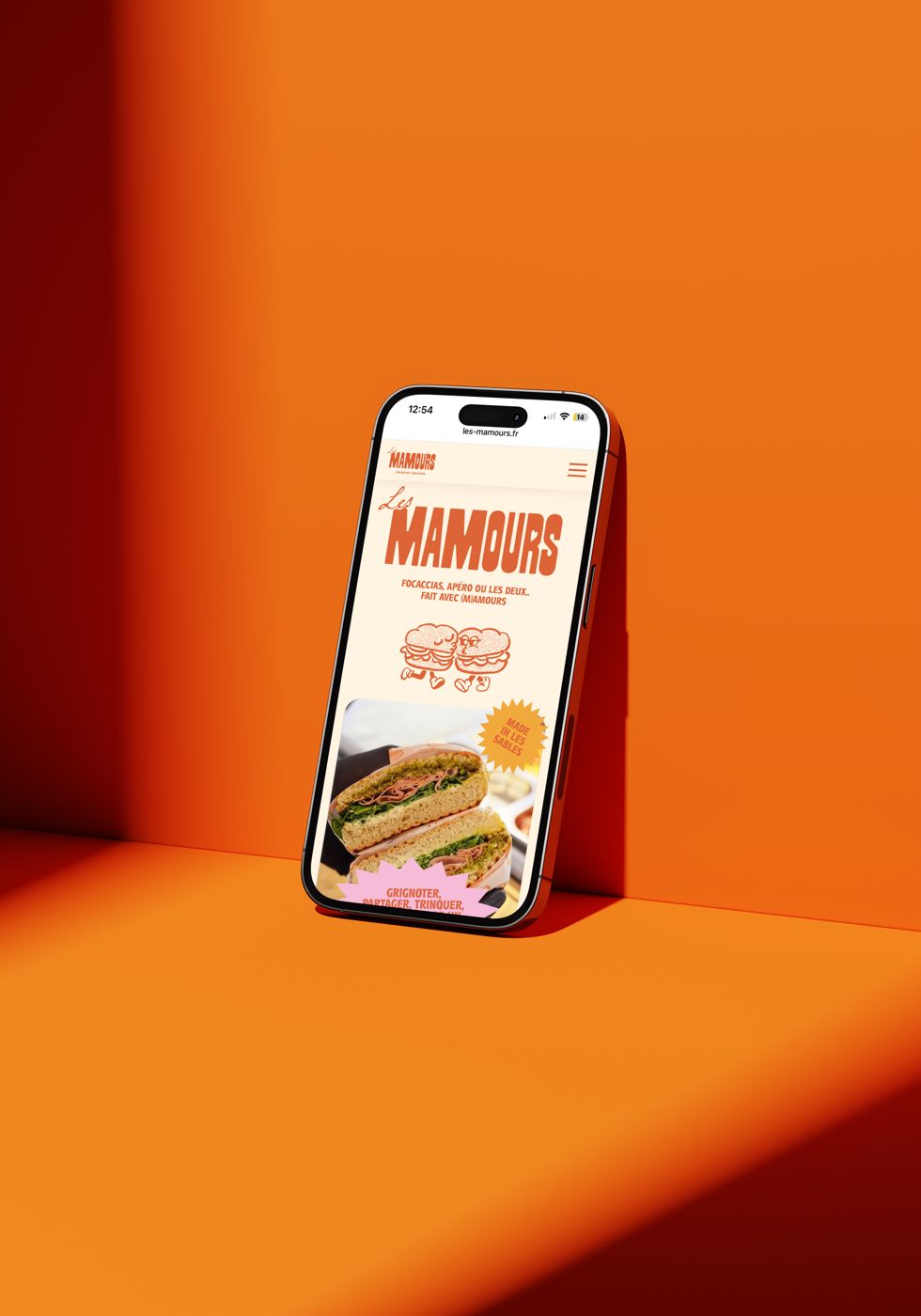 Le site Les Mamours sur smartphone