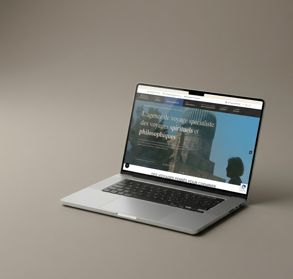 Voyages Intérieurs, L'univers d'une agence de voyages spirituels et philosophiques retranscrit en ligne : — réalisation Webiteasy en Vendée