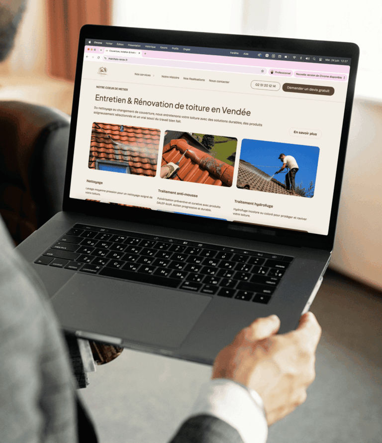 Exemple de site web créé par Webiteasy, agence web en Vendée