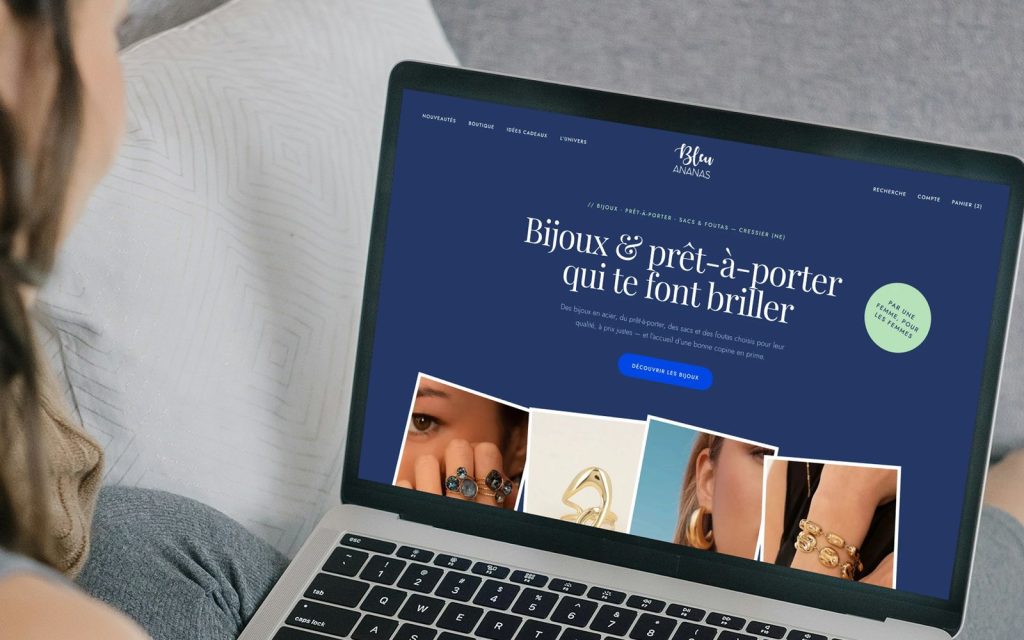 Site Bleu Ananas réalisé par Webiteasy