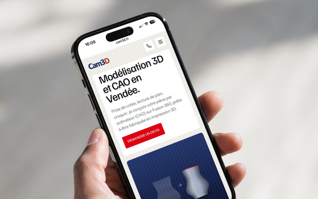 Site Cam3D réalisé par Webiteasy