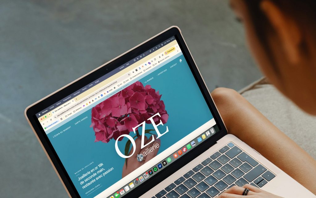 Site Oze Joaillerie réalisé par Webiteasy
